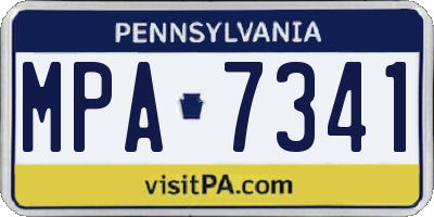 PA license plate MPA7341