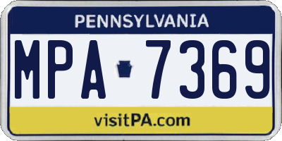 PA license plate MPA7369