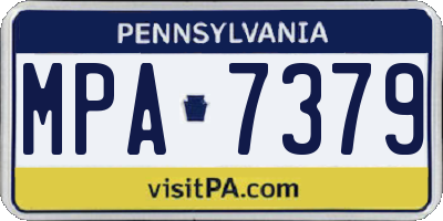 PA license plate MPA7379