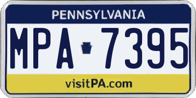 PA license plate MPA7395