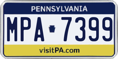 PA license plate MPA7399