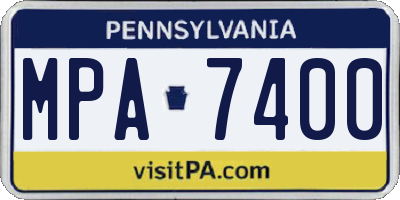 PA license plate MPA7400