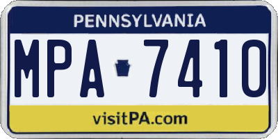 PA license plate MPA7410