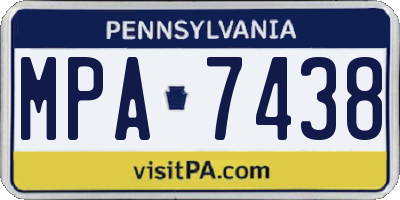 PA license plate MPA7438