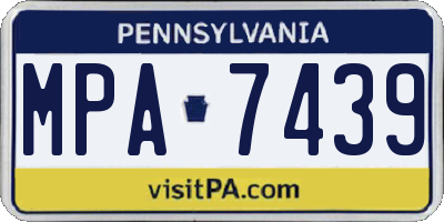 PA license plate MPA7439