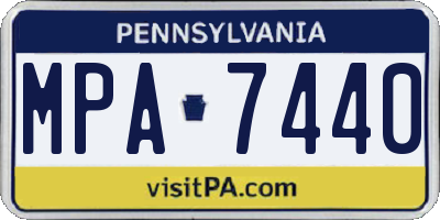 PA license plate MPA7440