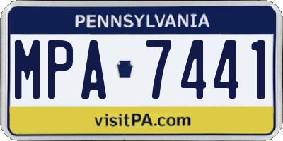 PA license plate MPA7441