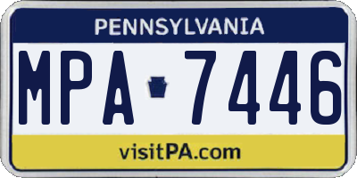 PA license plate MPA7446