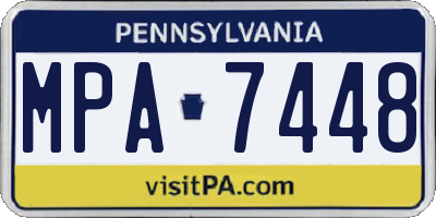 PA license plate MPA7448