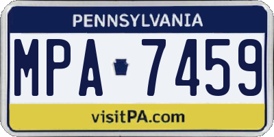 PA license plate MPA7459