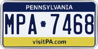 PA license plate MPA7468