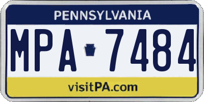 PA license plate MPA7484