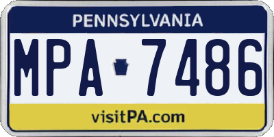 PA license plate MPA7486