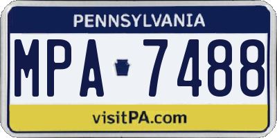 PA license plate MPA7488