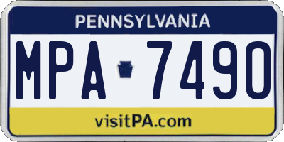 PA license plate MPA7490