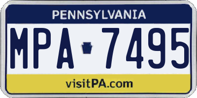 PA license plate MPA7495