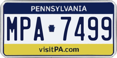 PA license plate MPA7499