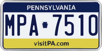 PA license plate MPA7510