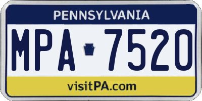 PA license plate MPA7520