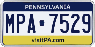 PA license plate MPA7529