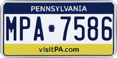 PA license plate MPA7586