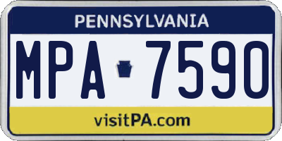 PA license plate MPA7590