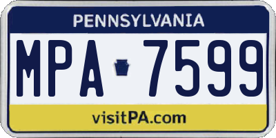 PA license plate MPA7599