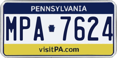 PA license plate MPA7624