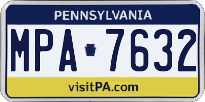 PA license plate MPA7632
