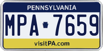 PA license plate MPA7659