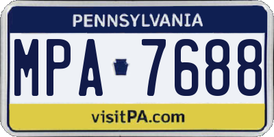 PA license plate MPA7688