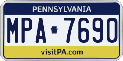 PA license plate MPA7690