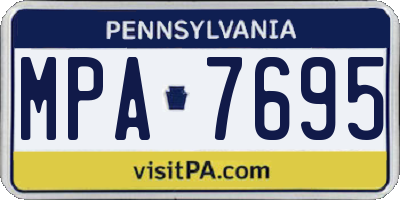 PA license plate MPA7695