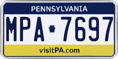 PA license plate MPA7697