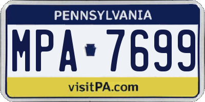 PA license plate MPA7699
