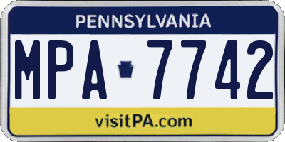 PA license plate MPA7742