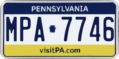 PA license plate MPA7746