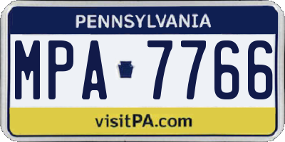 PA license plate MPA7766