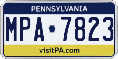 PA license plate MPA7823
