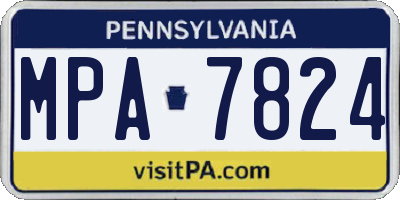 PA license plate MPA7824