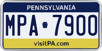 PA license plate MPA7900