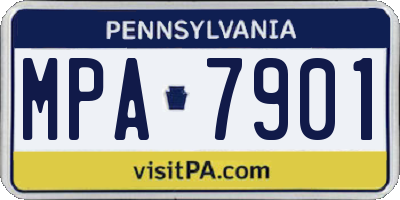 PA license plate MPA7901