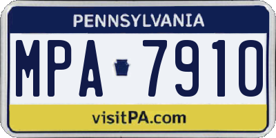 PA license plate MPA7910