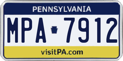 PA license plate MPA7912