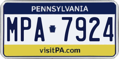 PA license plate MPA7924
