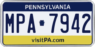 PA license plate MPA7942