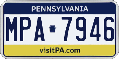 PA license plate MPA7946