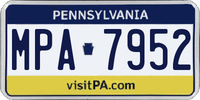 PA license plate MPA7952