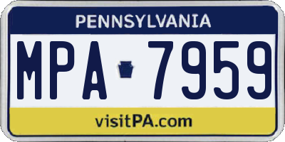 PA license plate MPA7959