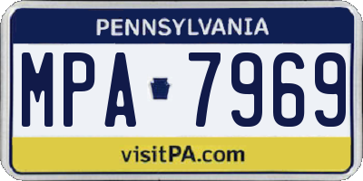 PA license plate MPA7969